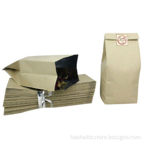 Organ Brown Kraft Paper Bag with Aluminum Foil, OEM Orders are Accepted
